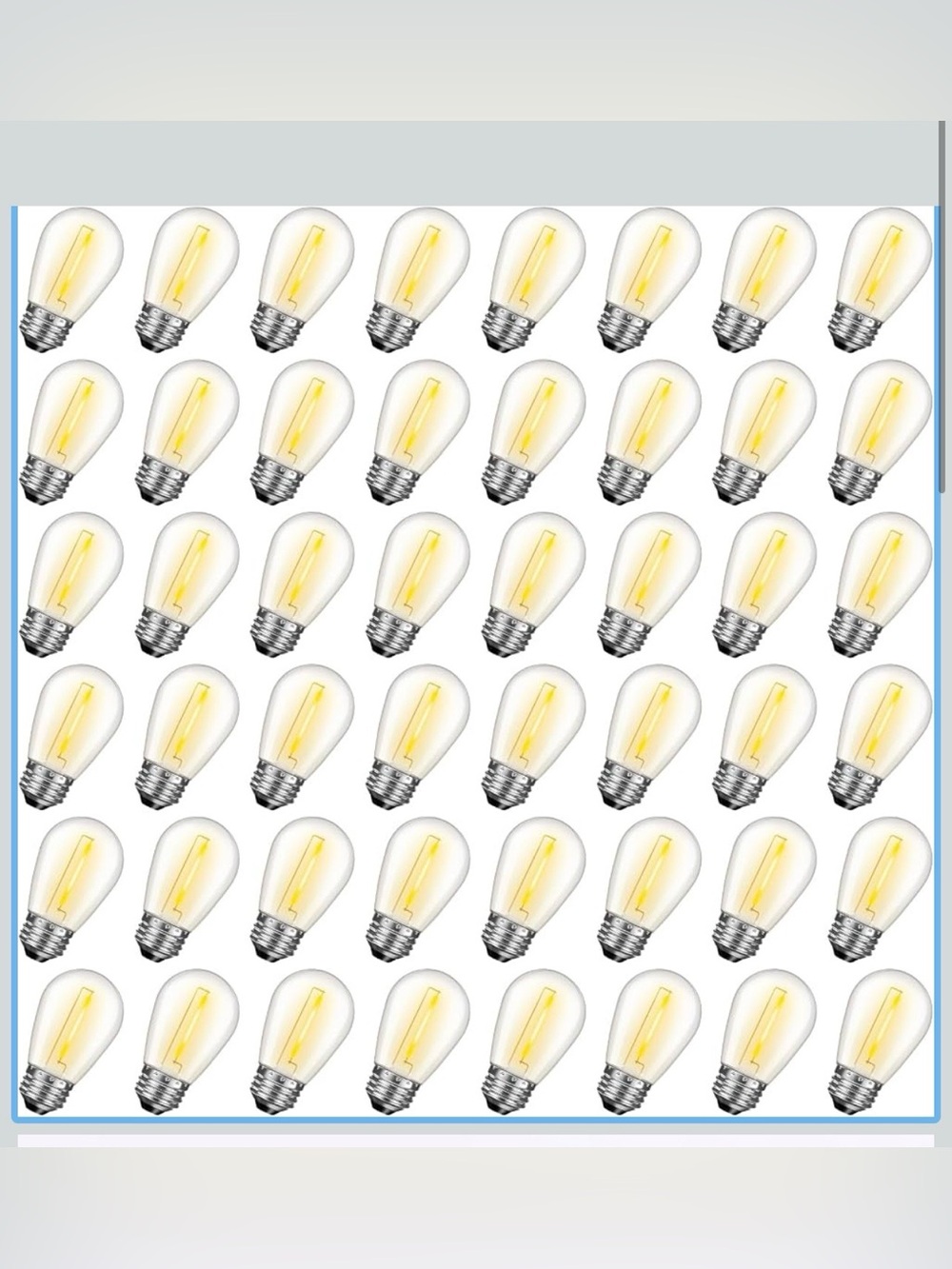 Warm White LED Bulb Stickers - Pack of Decorative Light Icons-48 packs